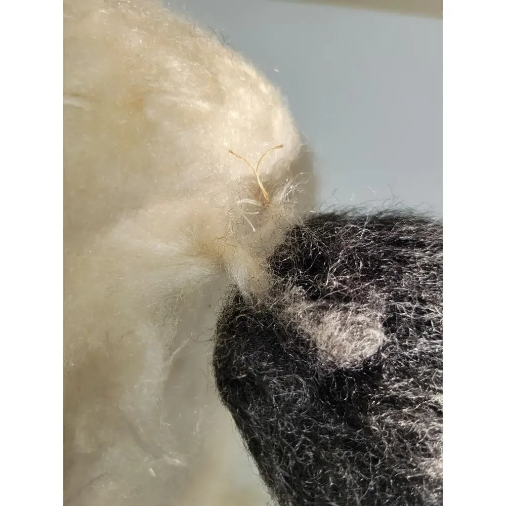 Vintage Sheep Dog Carnival Black White Fluffy Plush Stuffed Animal Toy‎ 17